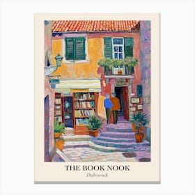 Dubrovnik Book Nook Bookshop 4 Poster Canvas Print