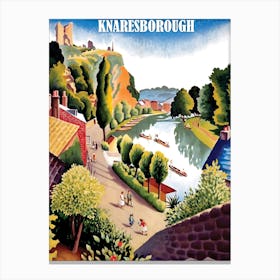 Knaresborough Spa Town On The River Nidd In North Yorkshire, England Canvas Print