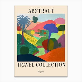Abstract Travel Collection Poster Mayotte 3 Canvas Print