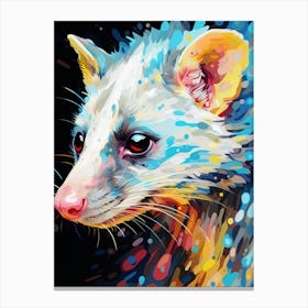  A Climbing Possum Vibrant Paint Splash 2 Canvas Print