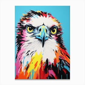Andy Warhol Style Bird Osprey 4 Canvas Print