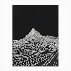Ben Lawers Mountain Line Drawing 4 Canvas Print