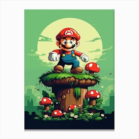 Mario Bros Mushroom 1 Canvas Print