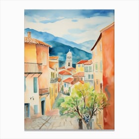 Terni, Italy Watercolour Streets 4 Canvas Print