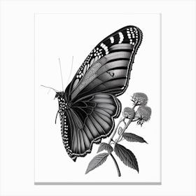 Black Swallowtail Butterfly Andy Warhol Inspired 2 Canvas Print