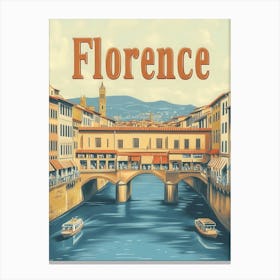 Aihrgdesign A Classic 1960s Travel Poster For Florence 1 Canvas Print