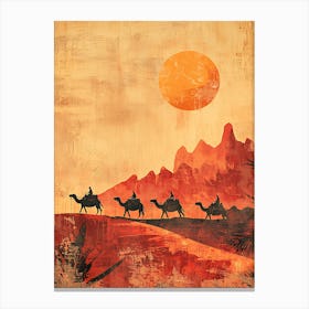 Camels In The Desert 2 Canvas Print