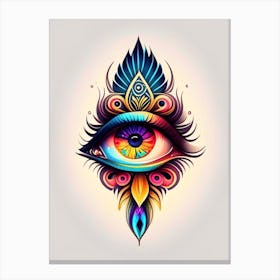 Transcendence, Symbol, Third Eye Tattoo 4 Canvas Print