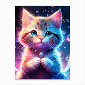 Feline Cat Creative Artwork Illustration 20 Canvas Print