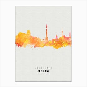 Stuttgart Germany City watercolor Canvas Print