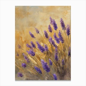 Lavender Golden Watercolor Field Canvas Print