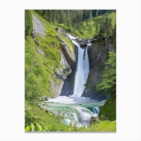 Trummelbach Falls, Switzerland Majestic, Beautiful & Classic (1) Canvas Print