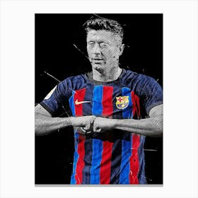 Robert Lewandowski Barcelona 1 Canvas Print