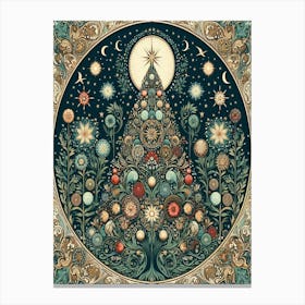 Christmas Tree 2 Style William Morris Canvas Print