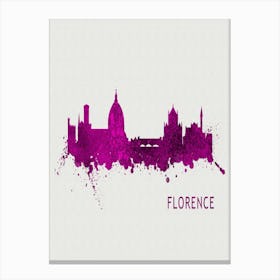 Florence Italy City Purple Canvas Print