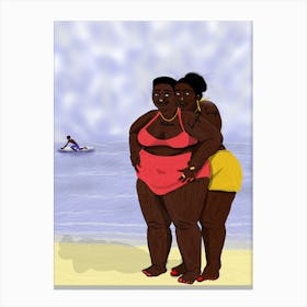 lovers on the beach I Canvas Print