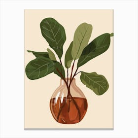 Plant In A Vase Canvas Print