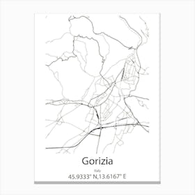 Gorizia,Italy Minimalist Map Stampe su tela