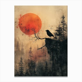 Sunset In The Forest 3 Canvas Print