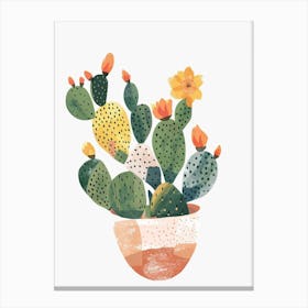 Cactus Plant Minimalist Illustration 7 Canvas Print