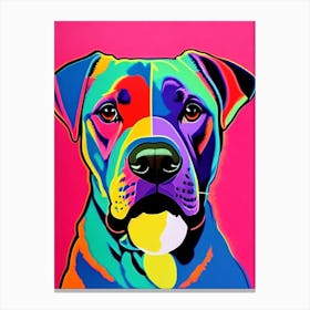 Mastiff Andy Warhol Style dog Canvas Print