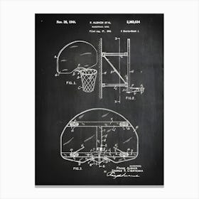 Basketball Poster Basketball Blueprint Basketball Patent Print Basketball Decor Basketball Wall Art Historic Basketball Sb6341 Canvas Print