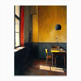 Room With Yellow Walls, Sweden Minimalism Canvas Print