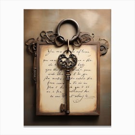 You Are My Key Canvas Print