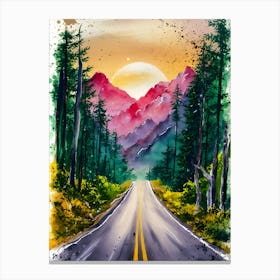 Road To The Mountains Canvas Print