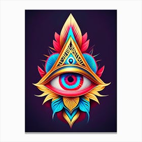 Pineal Gland, Symbol, Third Eye Tattoo 7 Canvas Print
