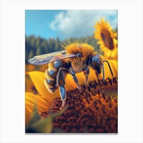 Sweat Bee Storybook Illustration 8 Canvas Print