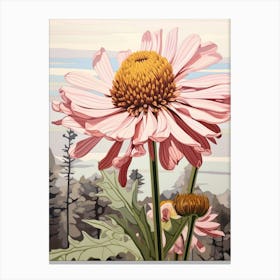 Flower Illustration Gaillardia 1 Canvas Print