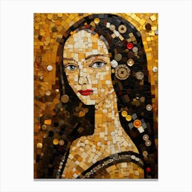 Mosaic Of A Woman Canvas Print