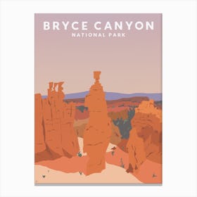Bryce Canyon National Park, Utah Travel Poster Canvas Print