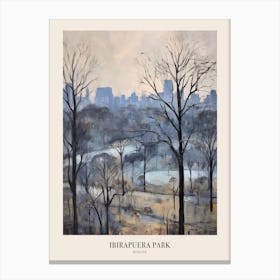 Winter City Park Poster Ibirapuera Park Bogota 1 Canvas Print