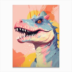 Colourful Dinosaur Eoraptor 3 Canvas Print