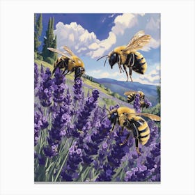 Carpenter Bee Storybook Illustration 19 Canvas Print