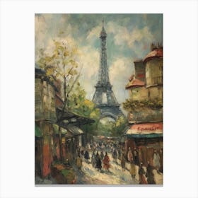 Eiffel Tower Paris France Pissarro Style 9 Canvas Print