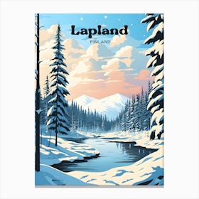 Lapland Finland Snow Travel Art Canvas Print