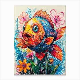 Fish In The Garden Canvas Print