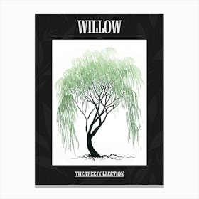 Willow Tree Pixel Illustration 1 Poster Canvas Print