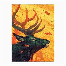 Elk Illustration 4 Canvas Print