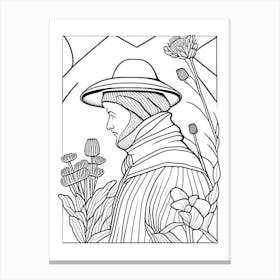 Beekeeper William Morris Style Canvas Print