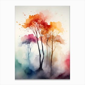 Watercolor Trees 4 Canvas Print