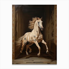 A Horse Painting In The Style Of Trompe L Oeil 1 Canvas Print
