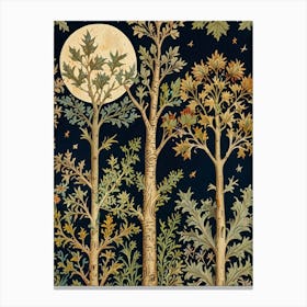 Moon And Forest Style William Morris3 Canvas Print