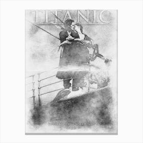 Pencil Art Titanic 2 Canvas Print