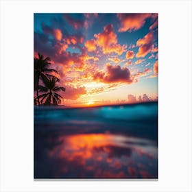 Sunset At The Beach 22 Canvas Print