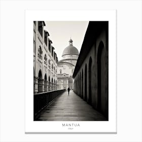 Poster Of Mantua, Italy, Black And White Analogue Photography 3 Canvas Print