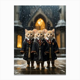 Harry Potter Cats Canvas Print